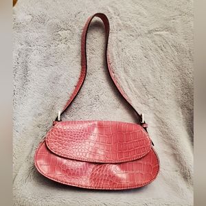 Liz Claiborne Pink Faux Alligator Mini Purse